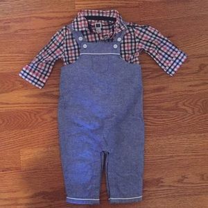 Janie and Jack Boys Overall Set sz. 3-6 months